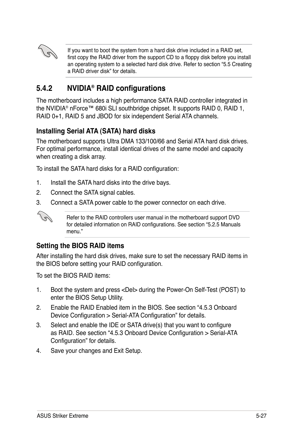 2 nvidia, Raid configurations | Asus Striker Extreme User Manual | Page 145 / 168