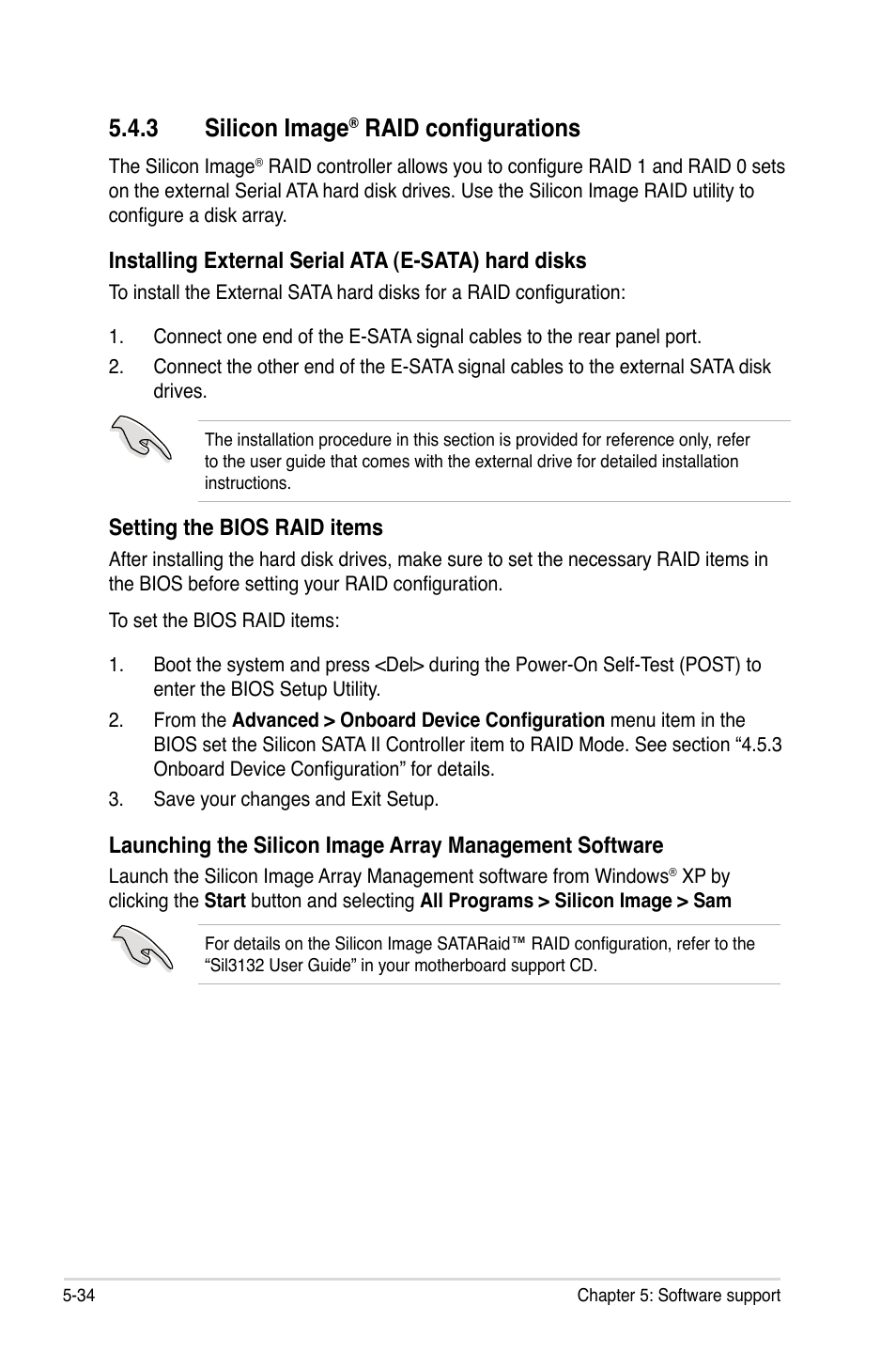 3 silicon image, Raid configurations | Asus Striker Extreme User Manual | Page 152 / 168