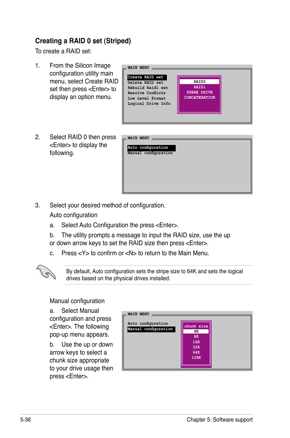 Creating a raid 0 set (striped) | Asus Striker Extreme User Manual | Page 154 / 168