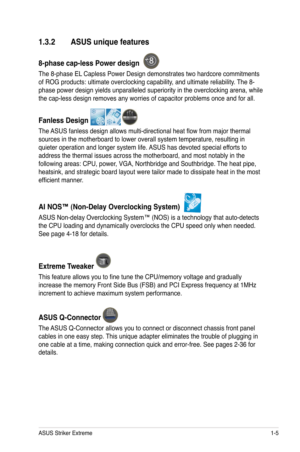 2 asus unique features | Asus Striker Extreme User Manual | Page 21 / 168