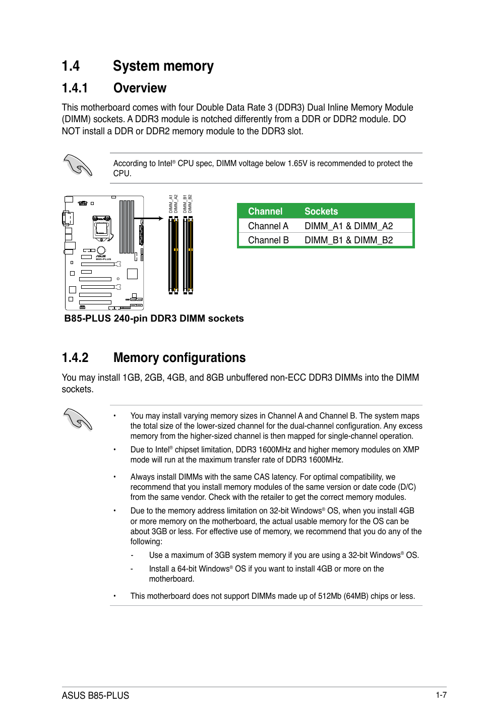 1 overview | Asus B85-PLUS User Manual | Page 15 / 77