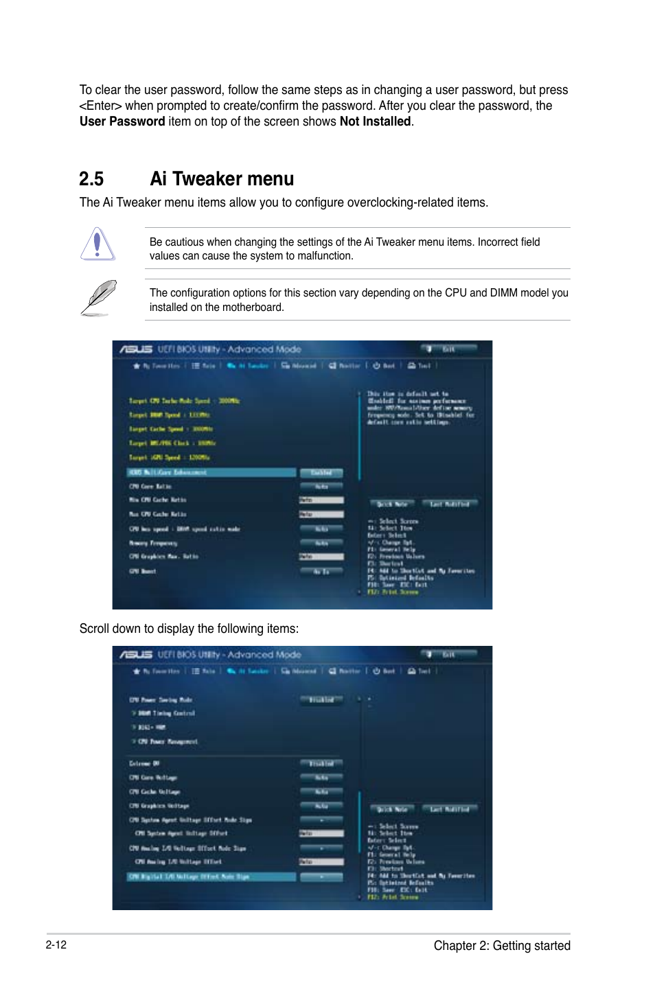 5 ai tweaker menu | Asus B85-PLUS User Manual | Page 41 / 77