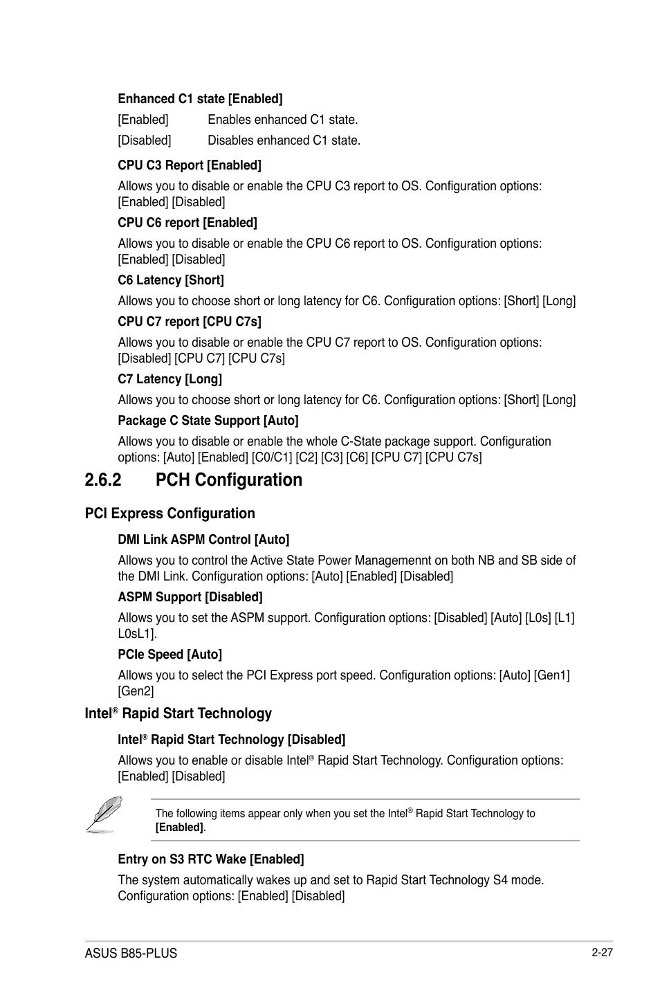 2 pch configuration | Asus B85-PLUS User Manual | Page 56 / 77