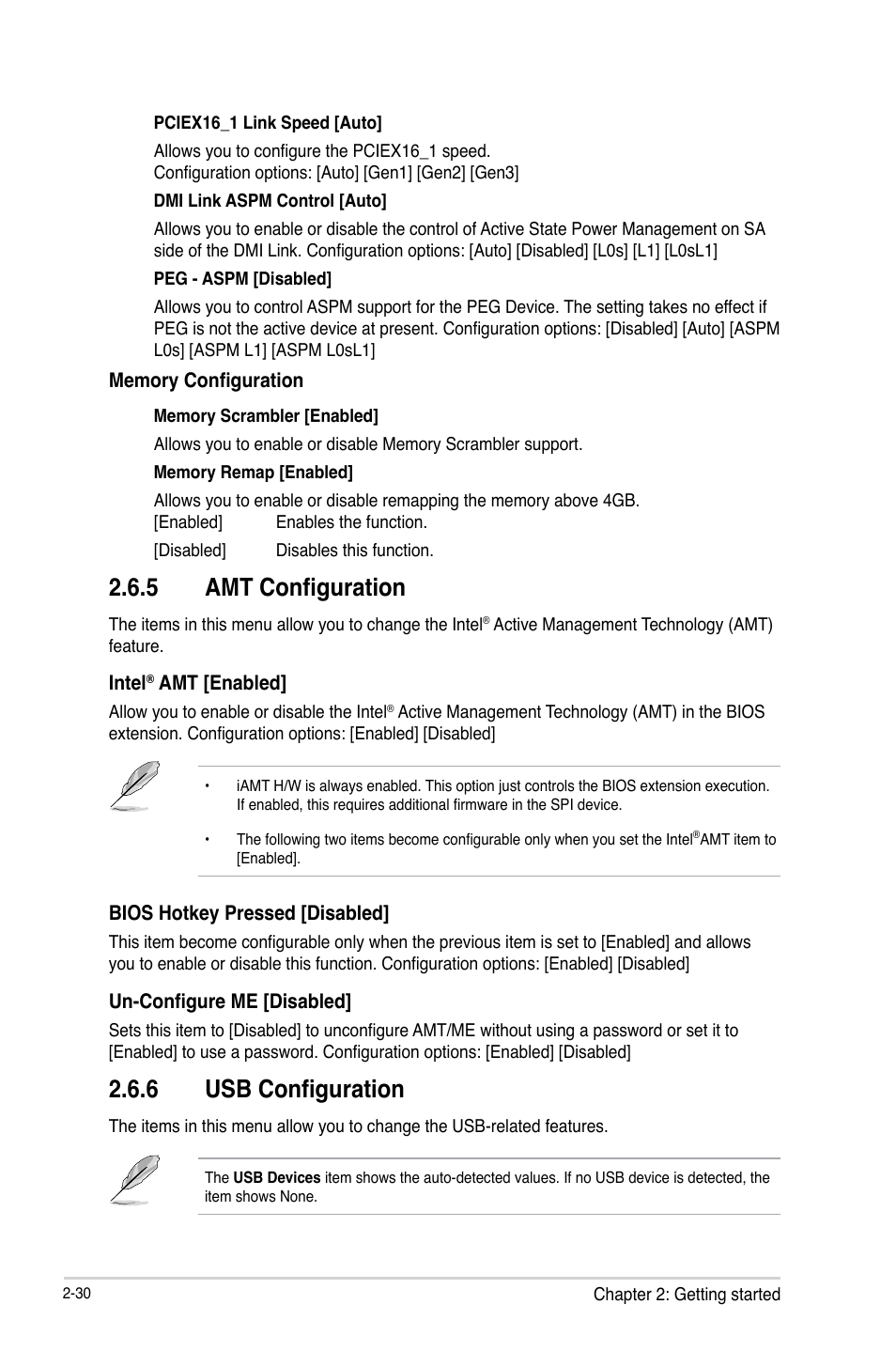 5 amt configuration, 6 usb configuration | Asus B85-PLUS User Manual | Page 59 / 77