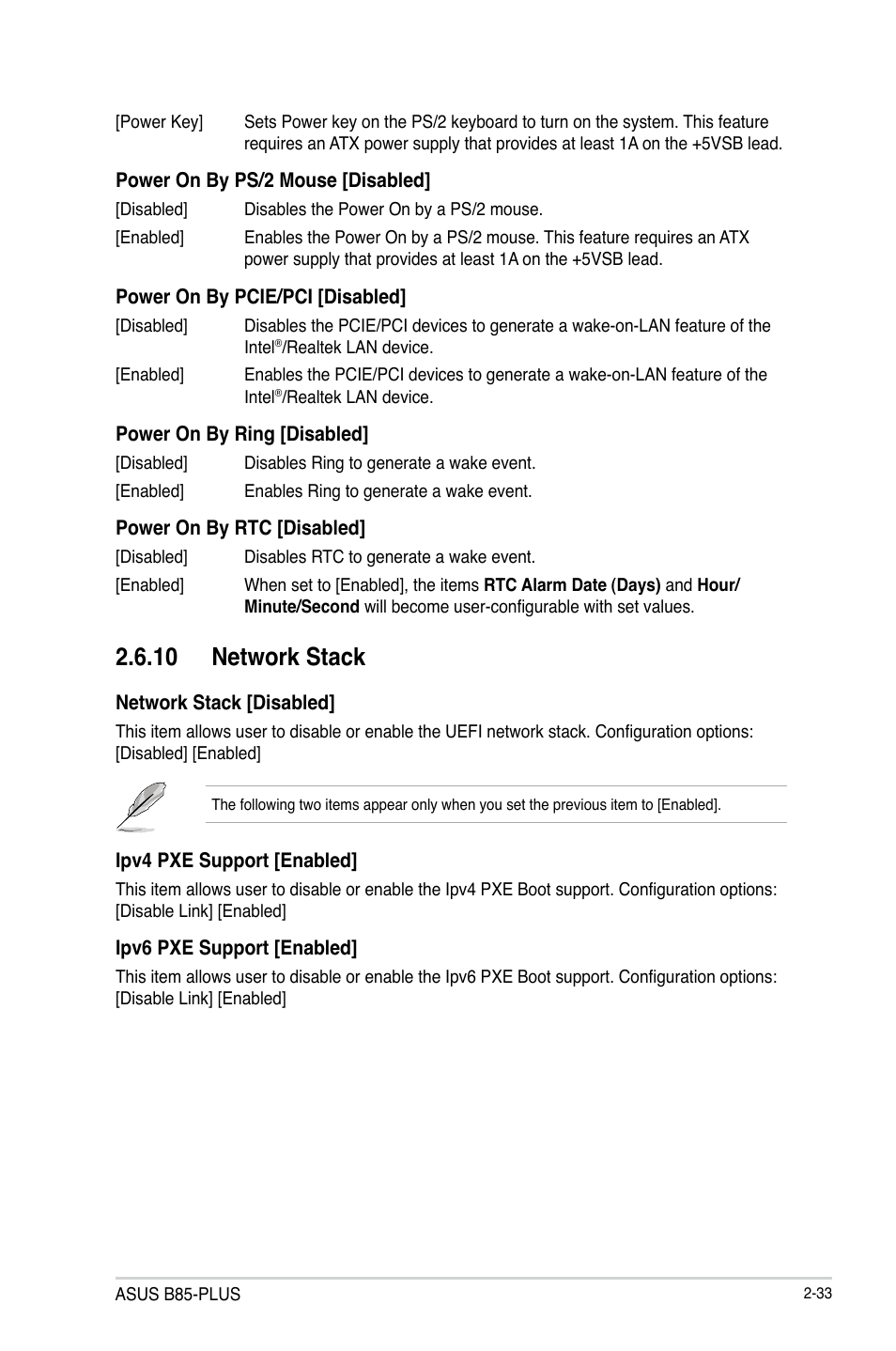 10 network stack | Asus B85-PLUS User Manual | Page 62 / 77