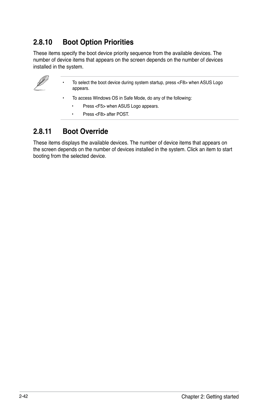 10 boot option priorities, 11 boot override | Asus B85-PLUS User Manual | Page 71 / 77