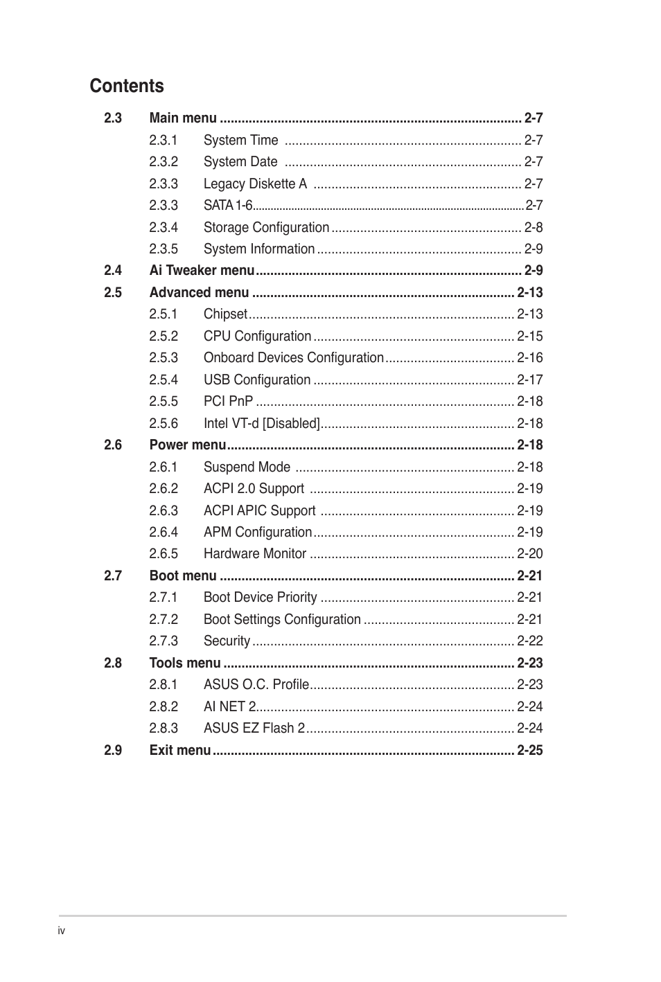 Asus P7Q57-M DO User Manual | Page 4 / 56