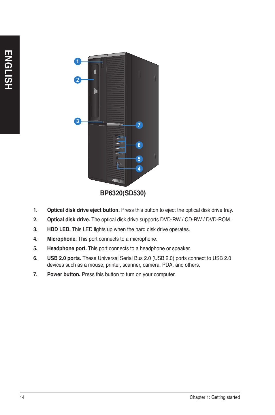 En g lis h en g li sh en g lis h en g li sh | Asus BP6320 User Manual | Page 14 / 70