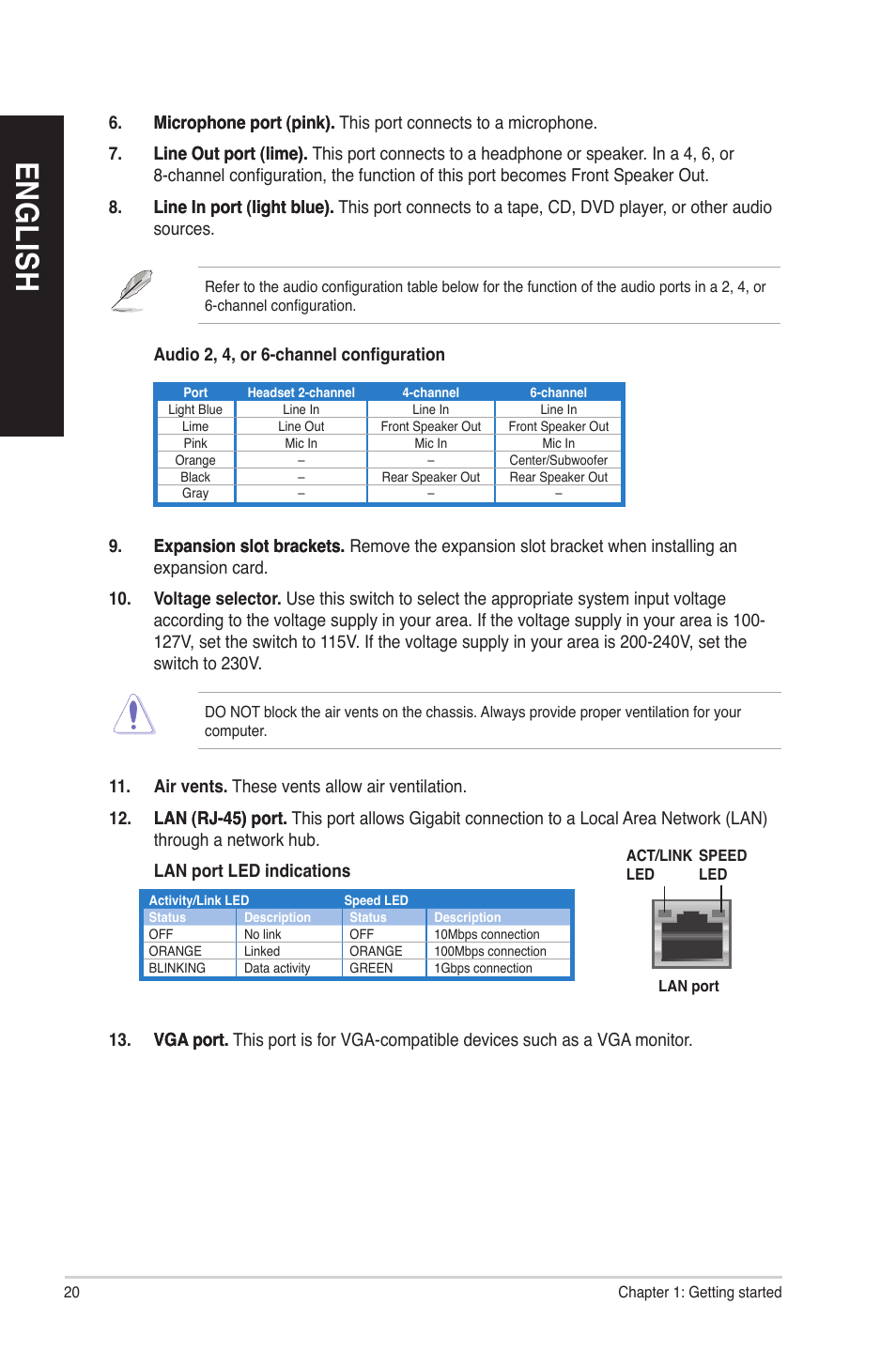 En g lis h en g li sh en g lis h en g li sh | Asus BP6320 User Manual | Page 20 / 70