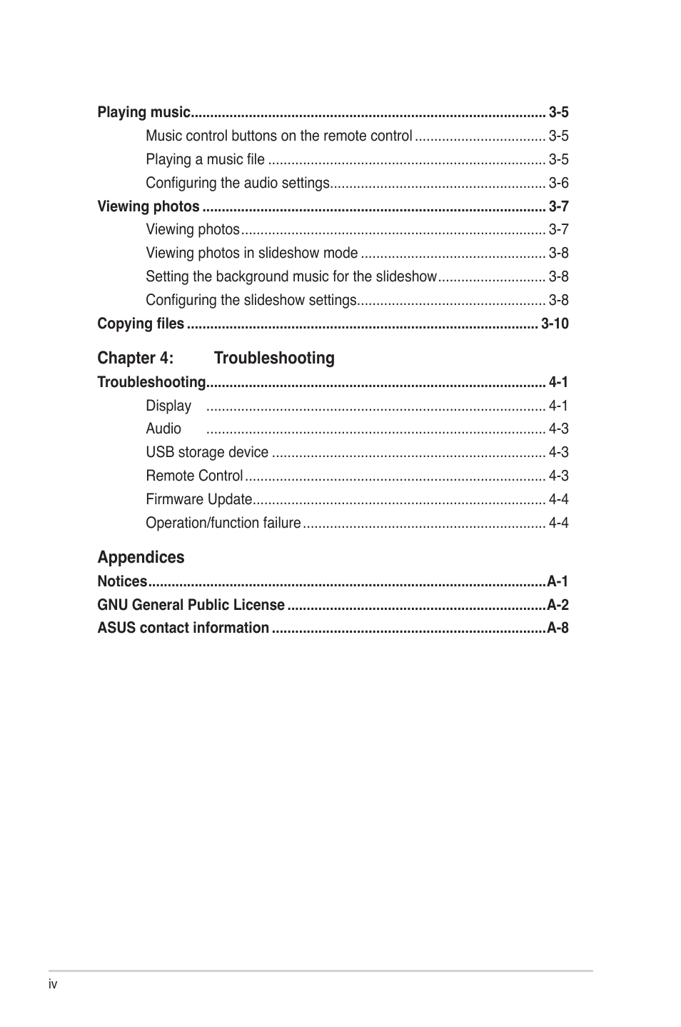 Asus O!Play HDP-R1 User Manual | Page 4 / 45