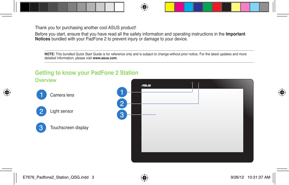 Getting to know your padfone 2 station | Asus PadFone 2 User Manual | Page 3 / 12