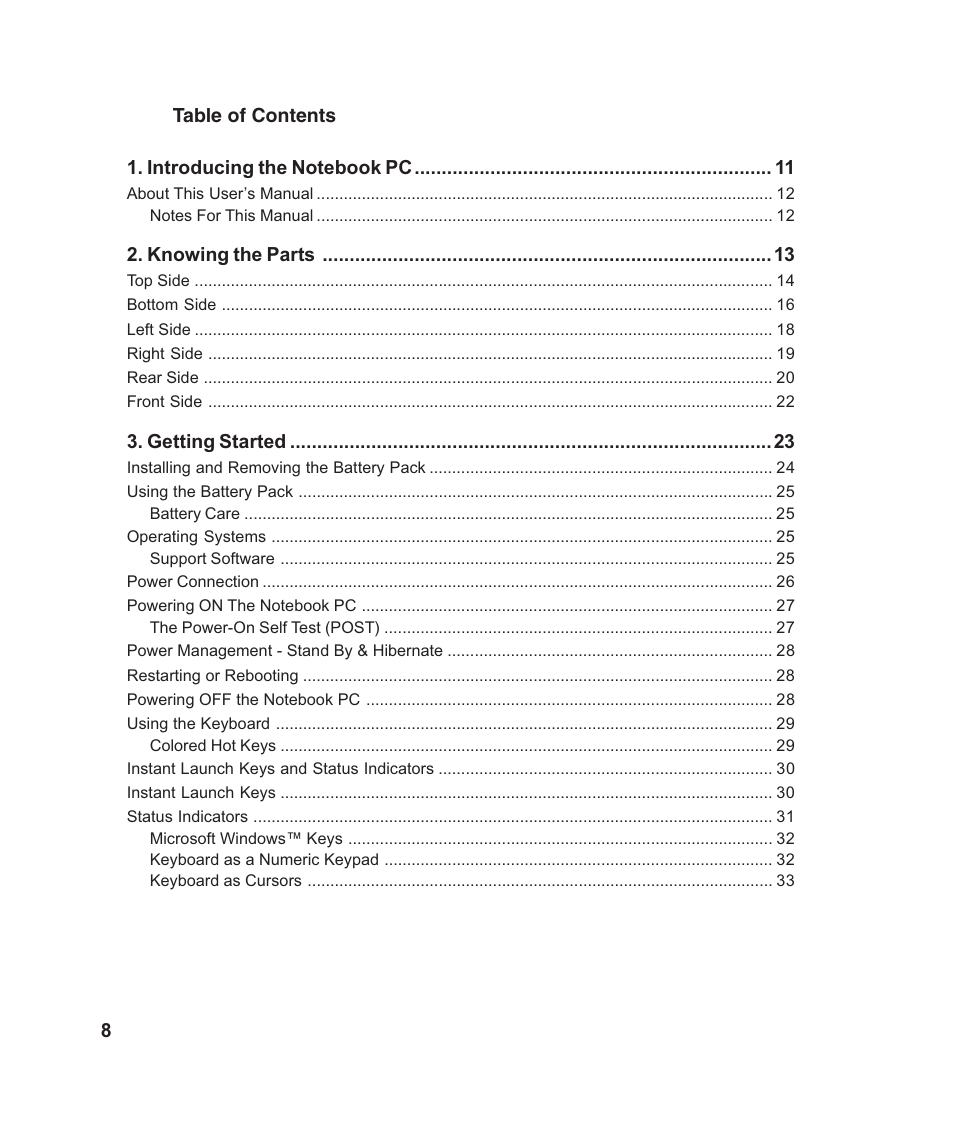 Asus L4E User Manual | Page 8 / 57