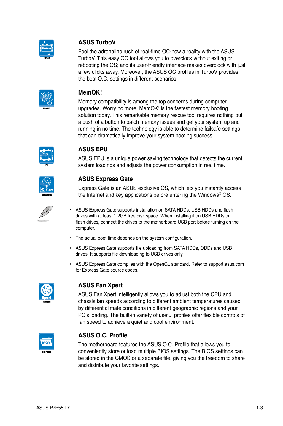 Asus P7P55 LX/JOOYON/SI User Manual | Page 15 / 70