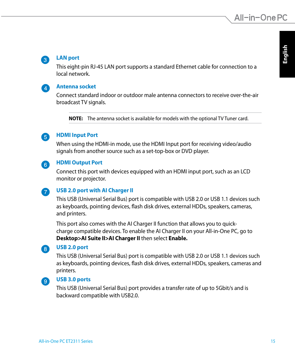 Asus ET2311IUTH User Manual | Page 15 / 68