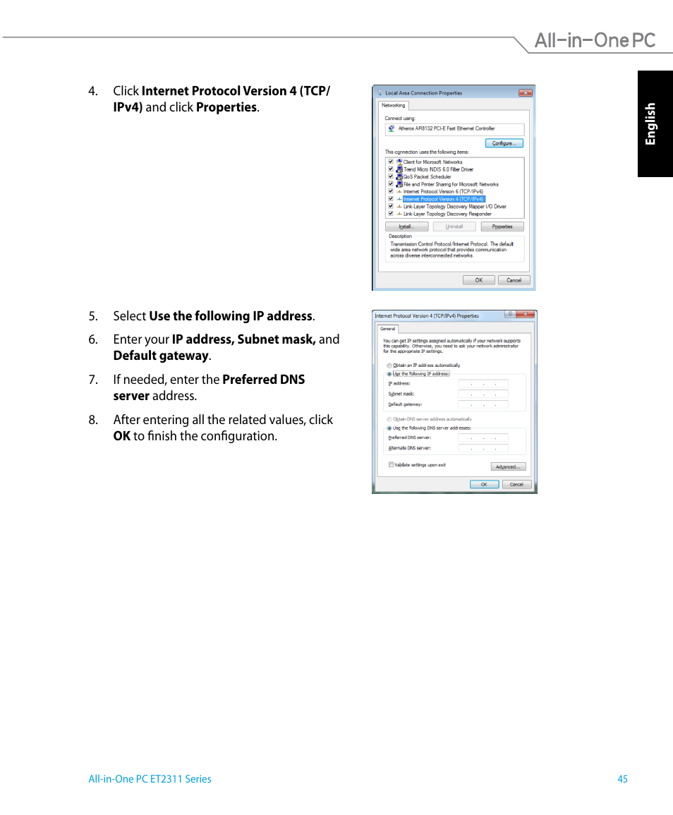 Asus ET2311IUTH User Manual | Page 45 / 68