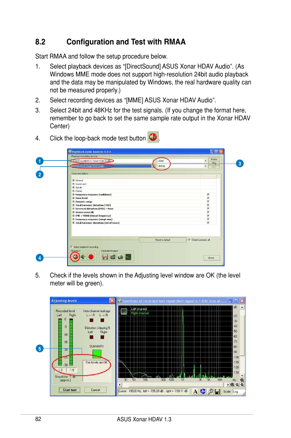 2 configuration and test with rmaa | Asus Xonar HDAV1.3 User Manual | Page 88 / 100