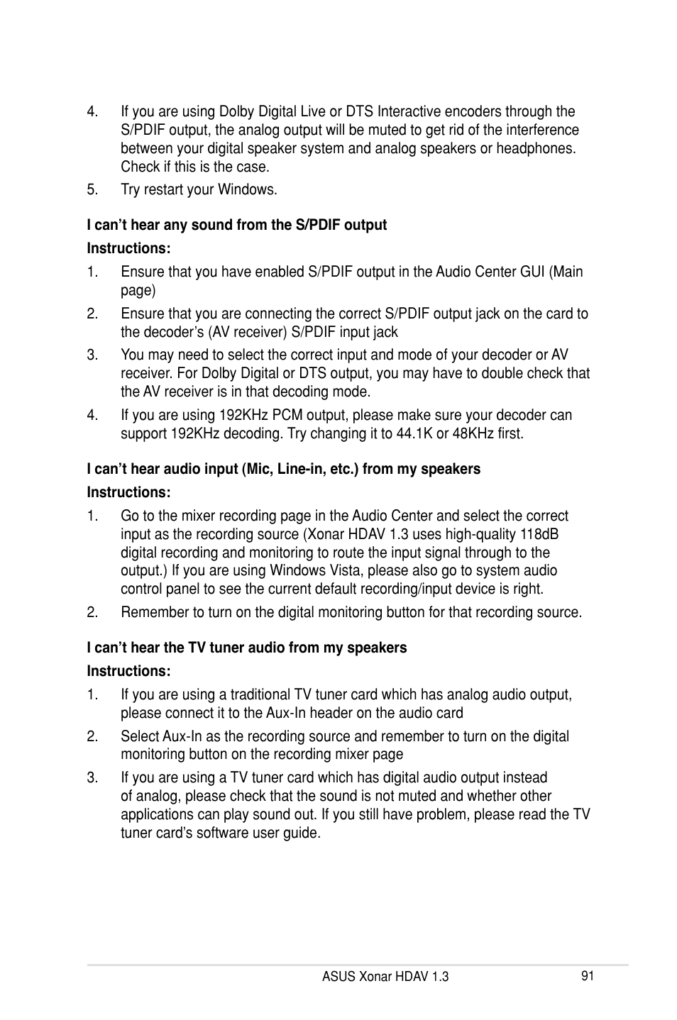 Asus Xonar HDAV1.3 User Manual | Page 97 / 100