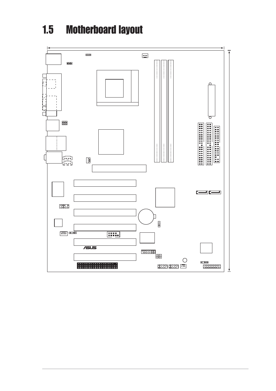 5 motherboard layout, Via kt600, Pci1 | Chipset | Asus A7V600 SE User Manual | Page 19 / 84