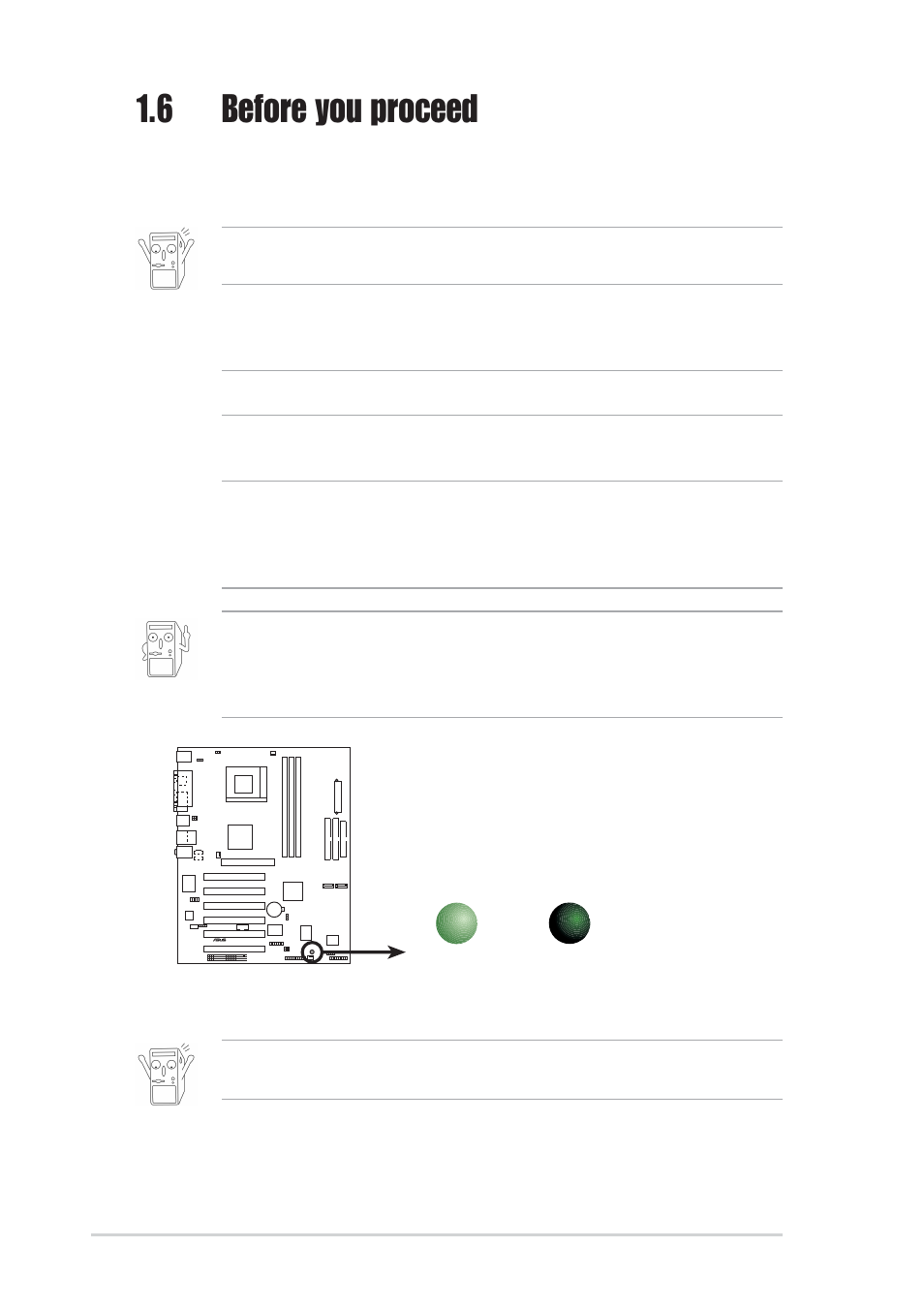 6 before you proceed | Asus A7V600 SE User Manual | Page 20 / 84