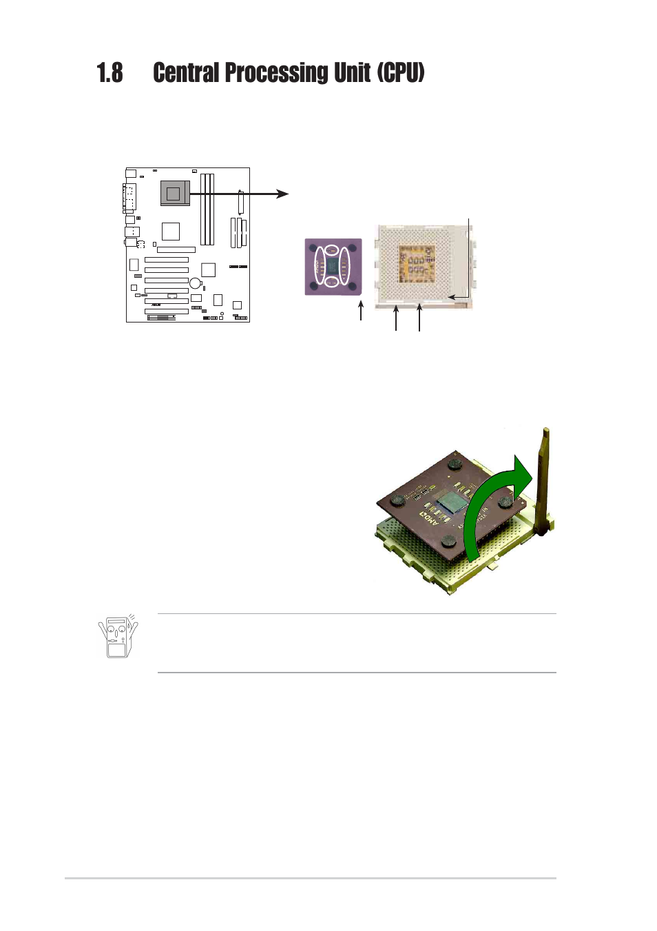 8 central processing unit (cpu), Installing the cpu | Asus A7V600 SE User Manual | Page 22 / 84