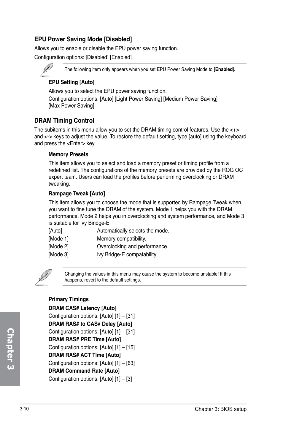 Chapter 3 | Asus RAMPAGE IV BLACK EDITION User Manual | Page 100 / 222