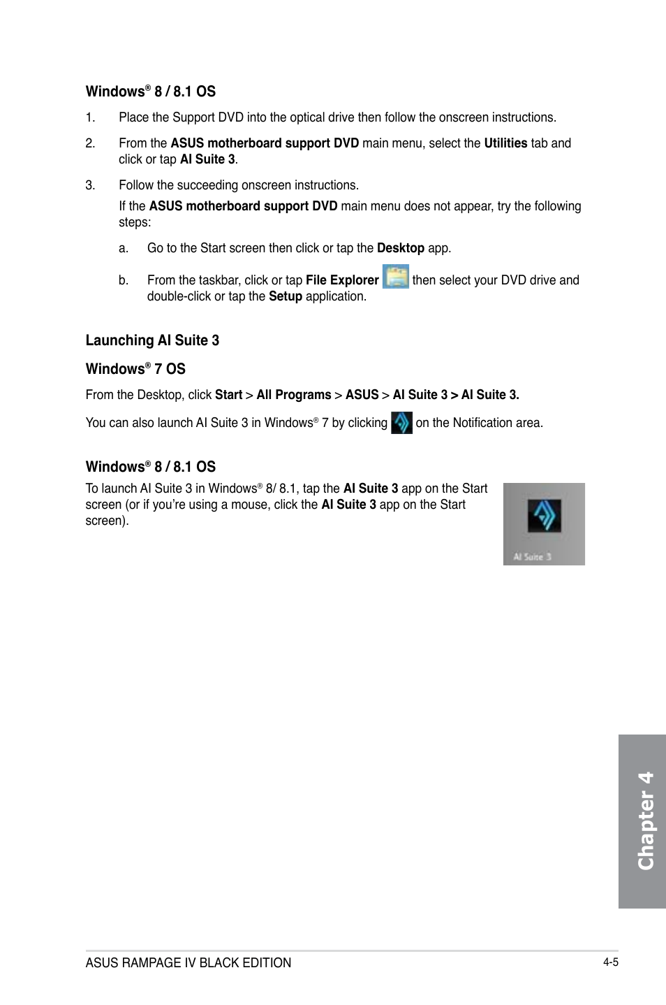 Chapter 4 | Asus RAMPAGE IV BLACK EDITION User Manual | Page 151 / 222