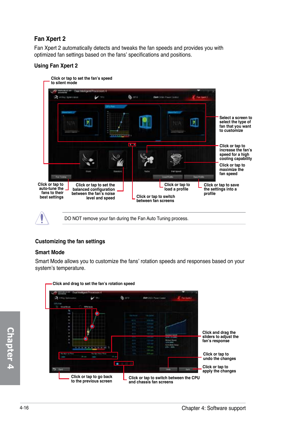 Chapter 4, Fan xpert 2, Chapter 4: software support | Asus RAMPAGE IV BLACK EDITION User Manual | Page 162 / 222