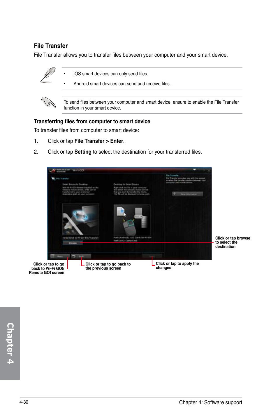 Chapter 4, File transfer | Asus RAMPAGE IV BLACK EDITION User Manual | Page 176 / 222