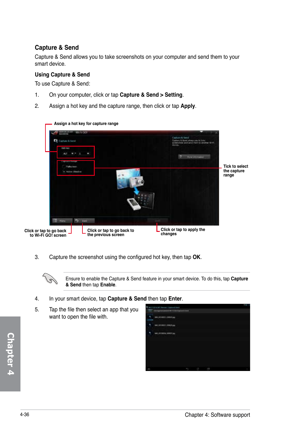 Chapter 4, Capture & send | Asus RAMPAGE IV BLACK EDITION User Manual | Page 182 / 222