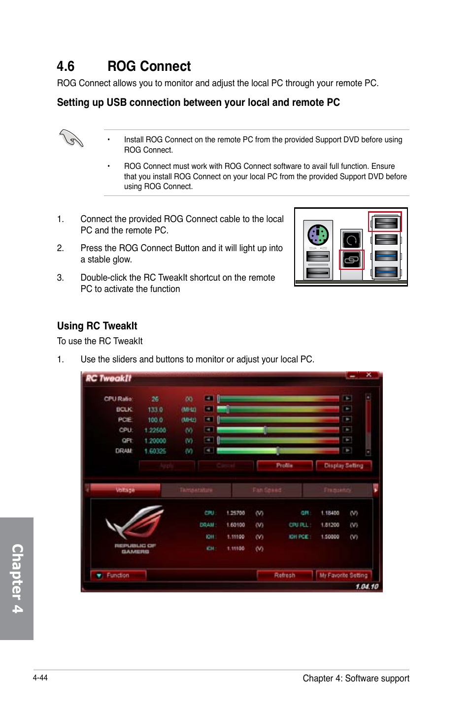 Chapter 4 4.6 rog connect | Asus RAMPAGE IV BLACK EDITION User Manual | Page 190 / 222