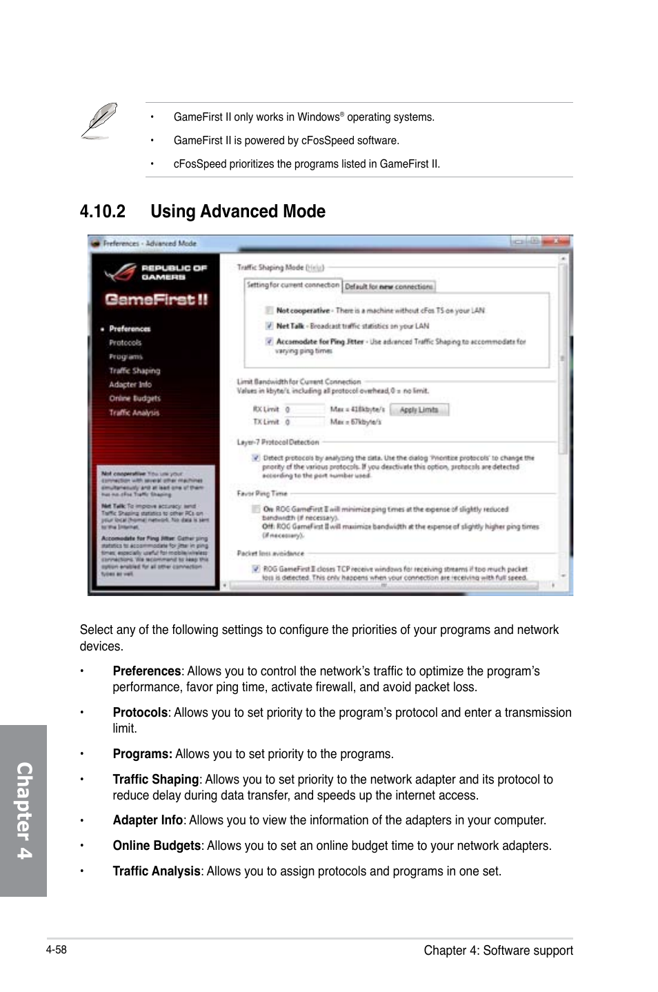 Chapter 4, 2 using advanced mode | Asus RAMPAGE IV BLACK EDITION User Manual | Page 204 / 222