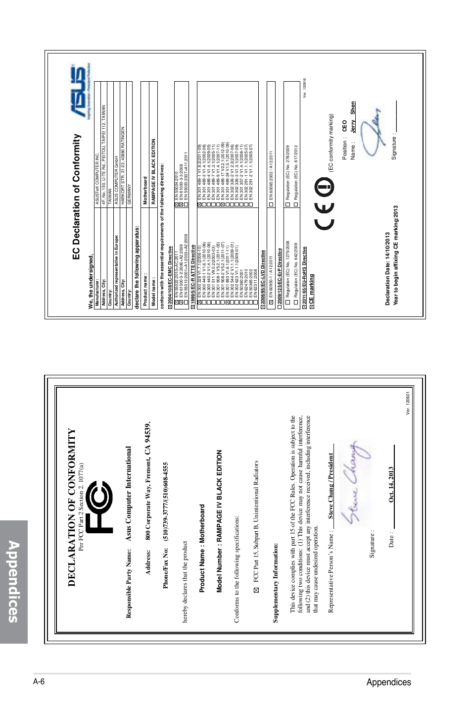 Appendices | Asus RAMPAGE IV BLACK EDITION User Manual | Page 220 / 222