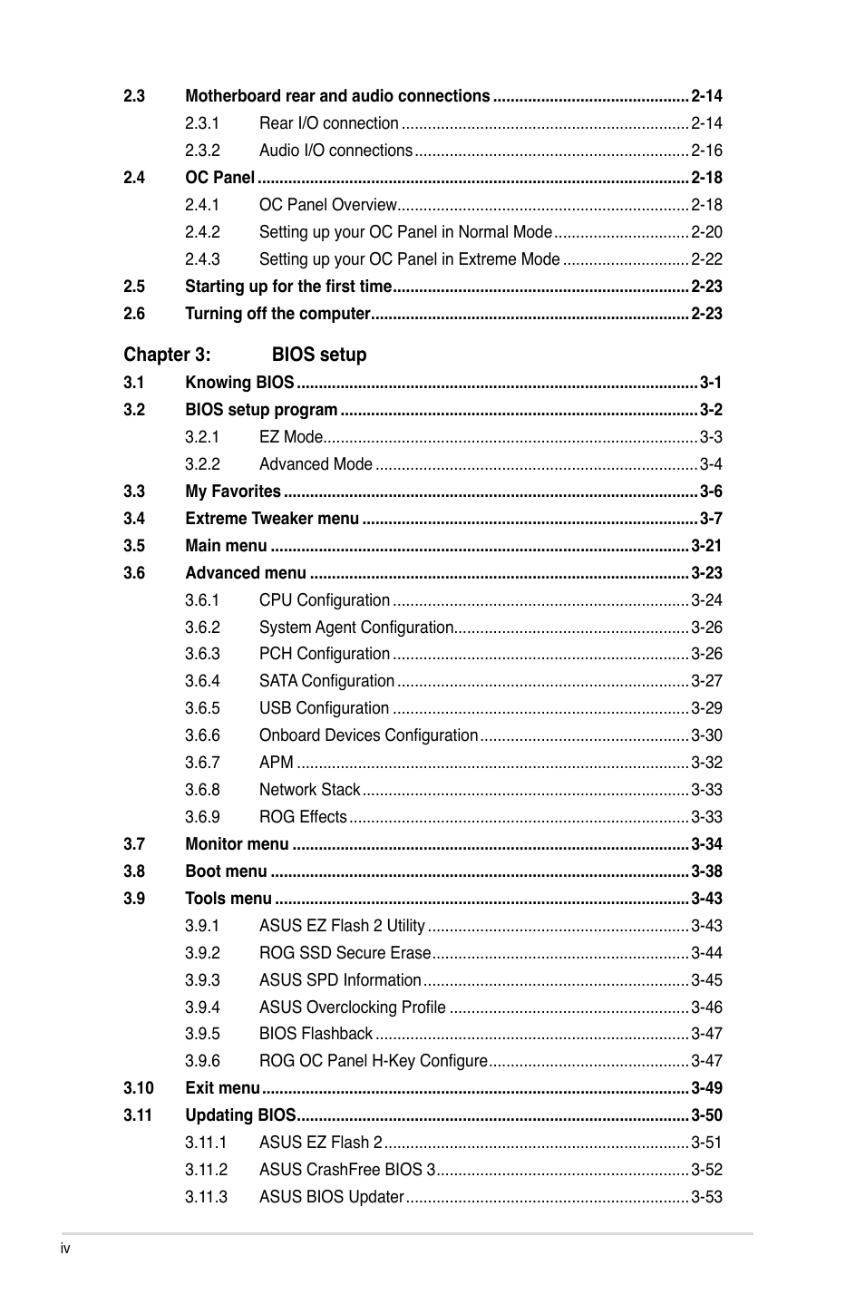 Asus RAMPAGE IV BLACK EDITION User Manual | Page 4 / 222