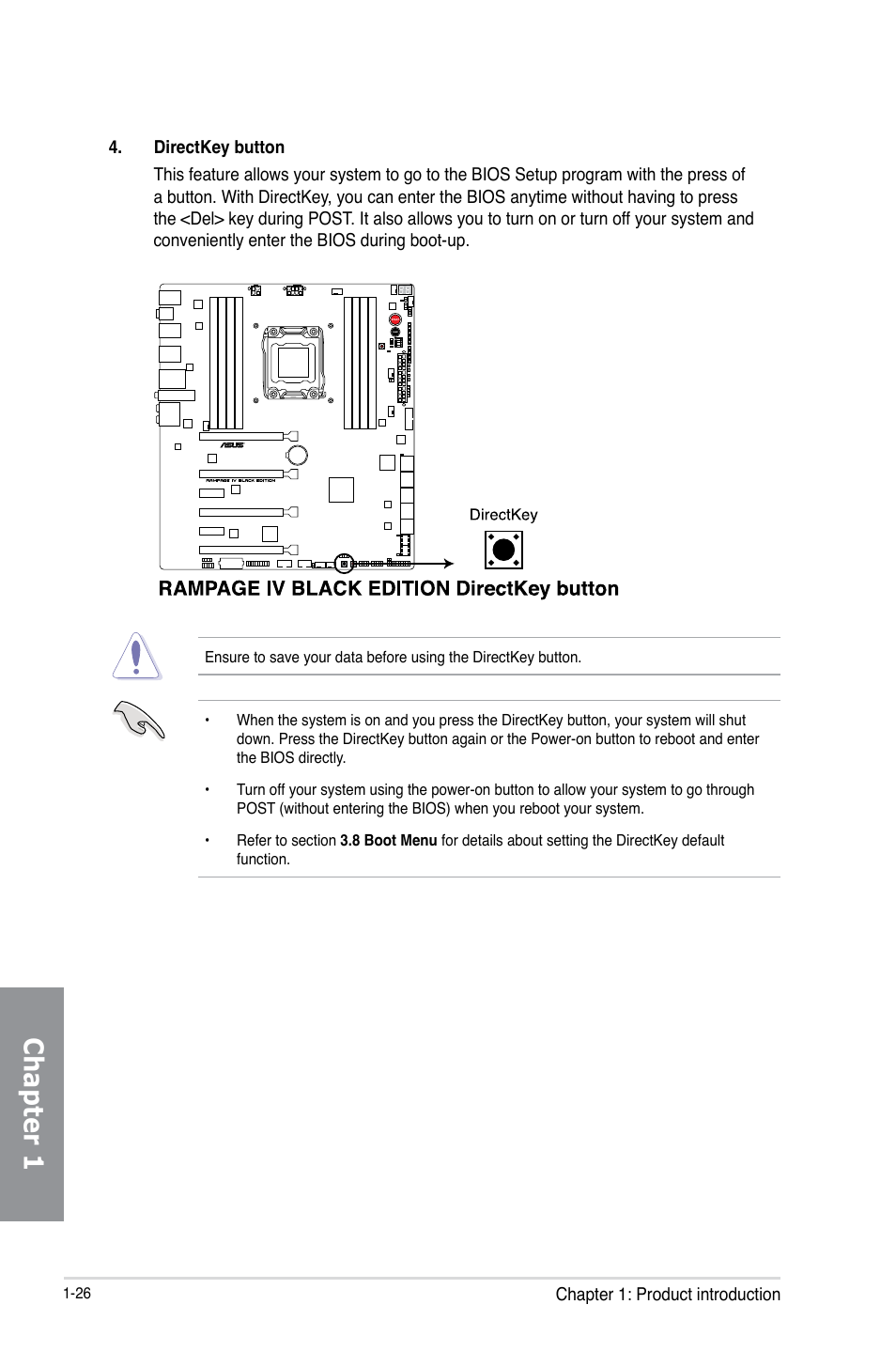 Chapter 1 | Asus RAMPAGE IV BLACK EDITION User Manual | Page 42 / 222