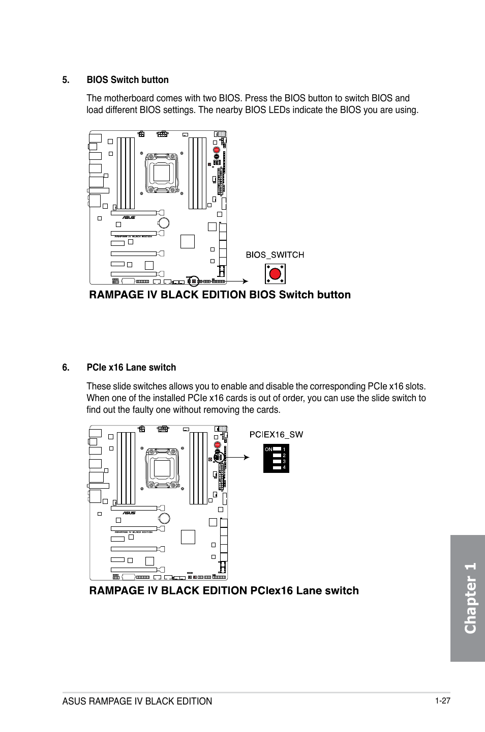 Chapter 1 | Asus RAMPAGE IV BLACK EDITION User Manual | Page 43 / 222