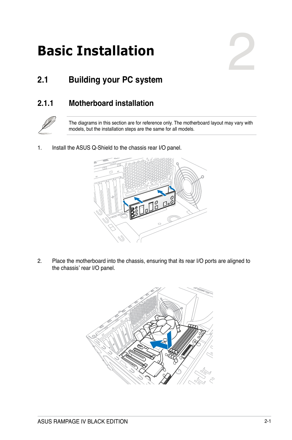 Basic installation | Asus RAMPAGE IV BLACK EDITION User Manual | Page 67 / 222