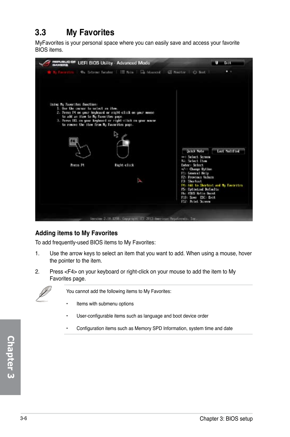 Chapter 3 3.3 my favorites | Asus RAMPAGE IV BLACK EDITION User Manual | Page 96 / 222