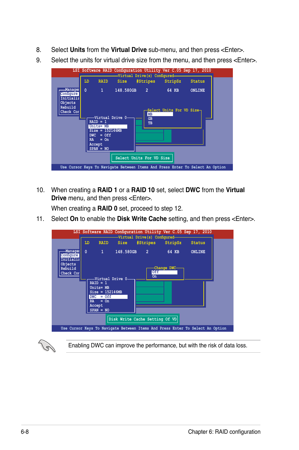 8 chapter 6: raid configuration | Asus RS926-E7/RS8 User Manual | Page 132 / 200