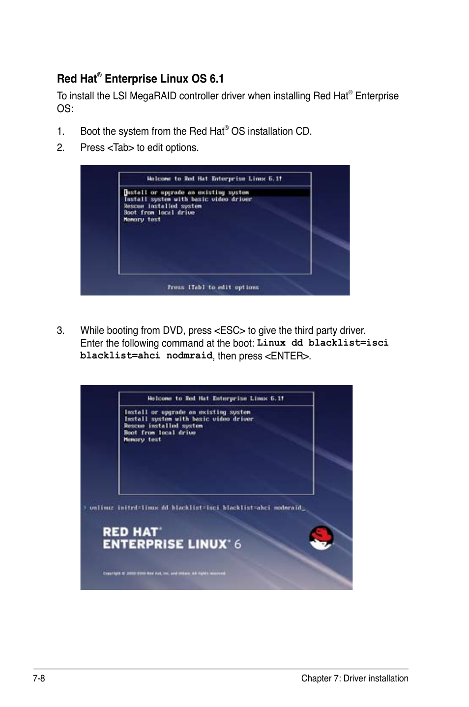 Red hat, Enterprise linux os 6.1 | Asus RS926-E7/RS8 User Manual | Page 172 / 200