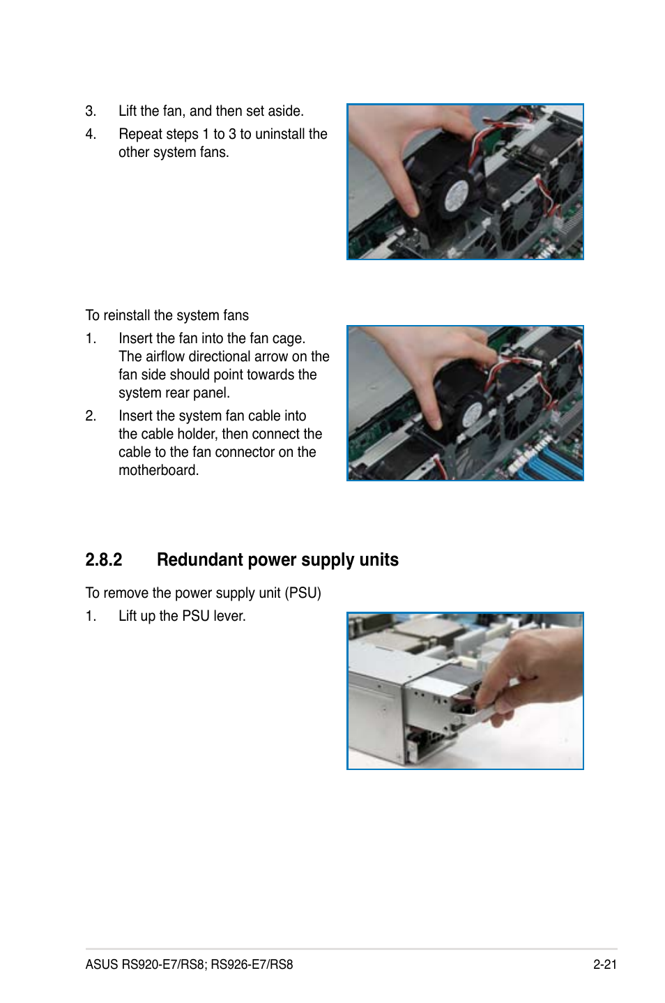 2 redundant power supply units | Asus RS926-E7/RS8 User Manual | Page 43 / 200