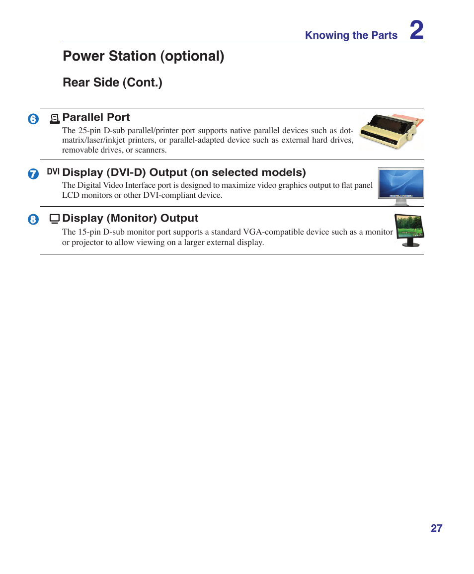 Power station (optional) | Asus V1S User Manual | Page 27 / 97