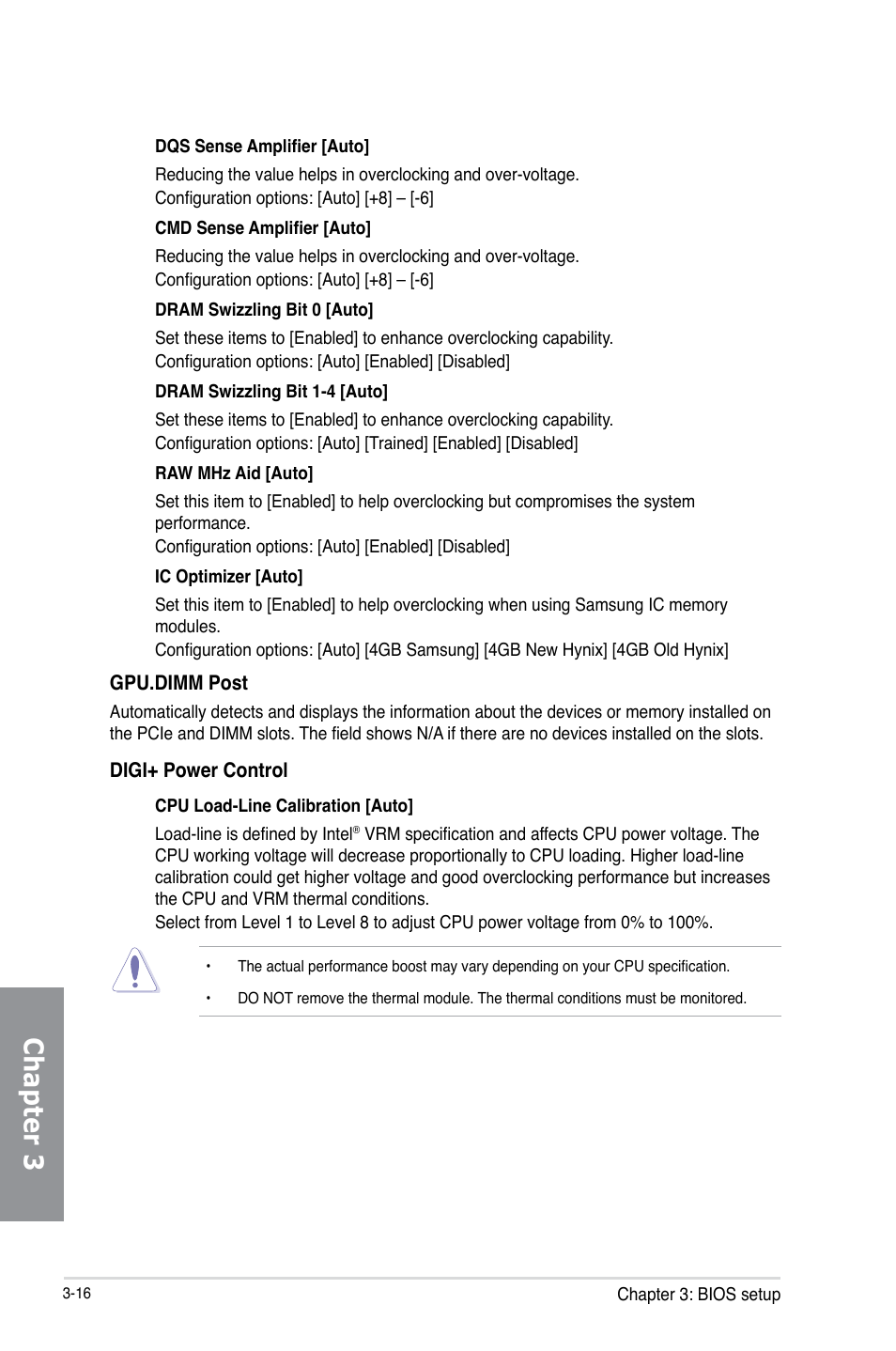 Chapter 3 | Asus MAXIMUS VI IMPACT User Manual | Page 100 / 222