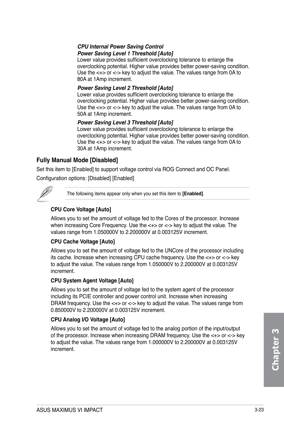 Chapter 3 | Asus MAXIMUS VI IMPACT User Manual | Page 107 / 222