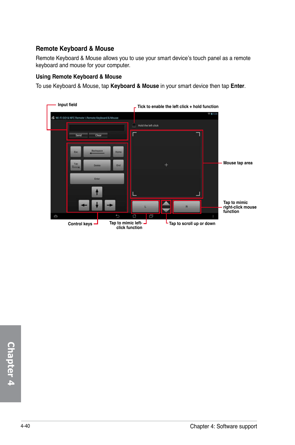 Chapter 4, Remote keyboard & mouse | Asus MAXIMUS VI IMPACT User Manual | Page 188 / 222