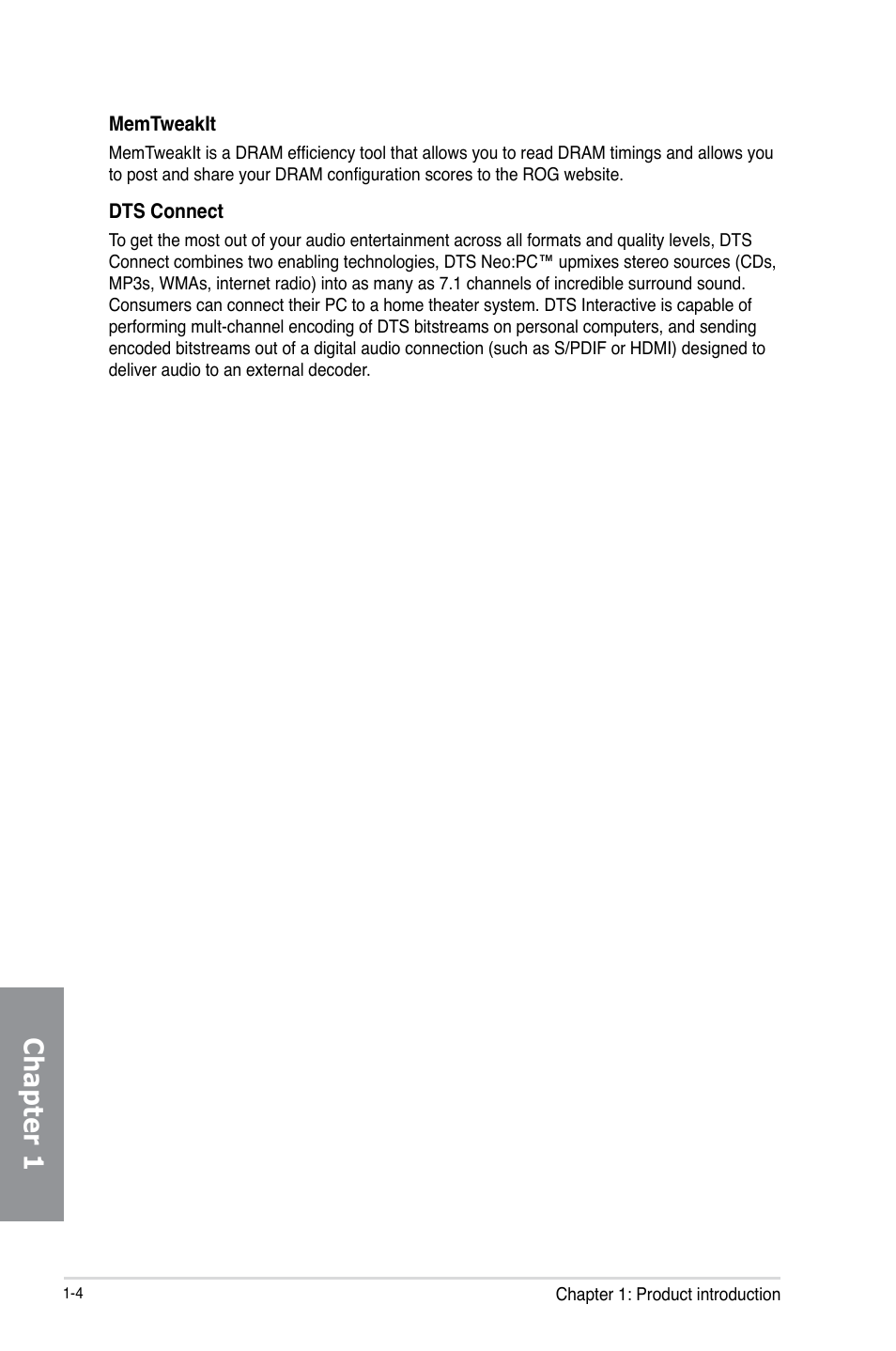 Chapter 1 | Asus MAXIMUS VI IMPACT User Manual | Page 20 / 222