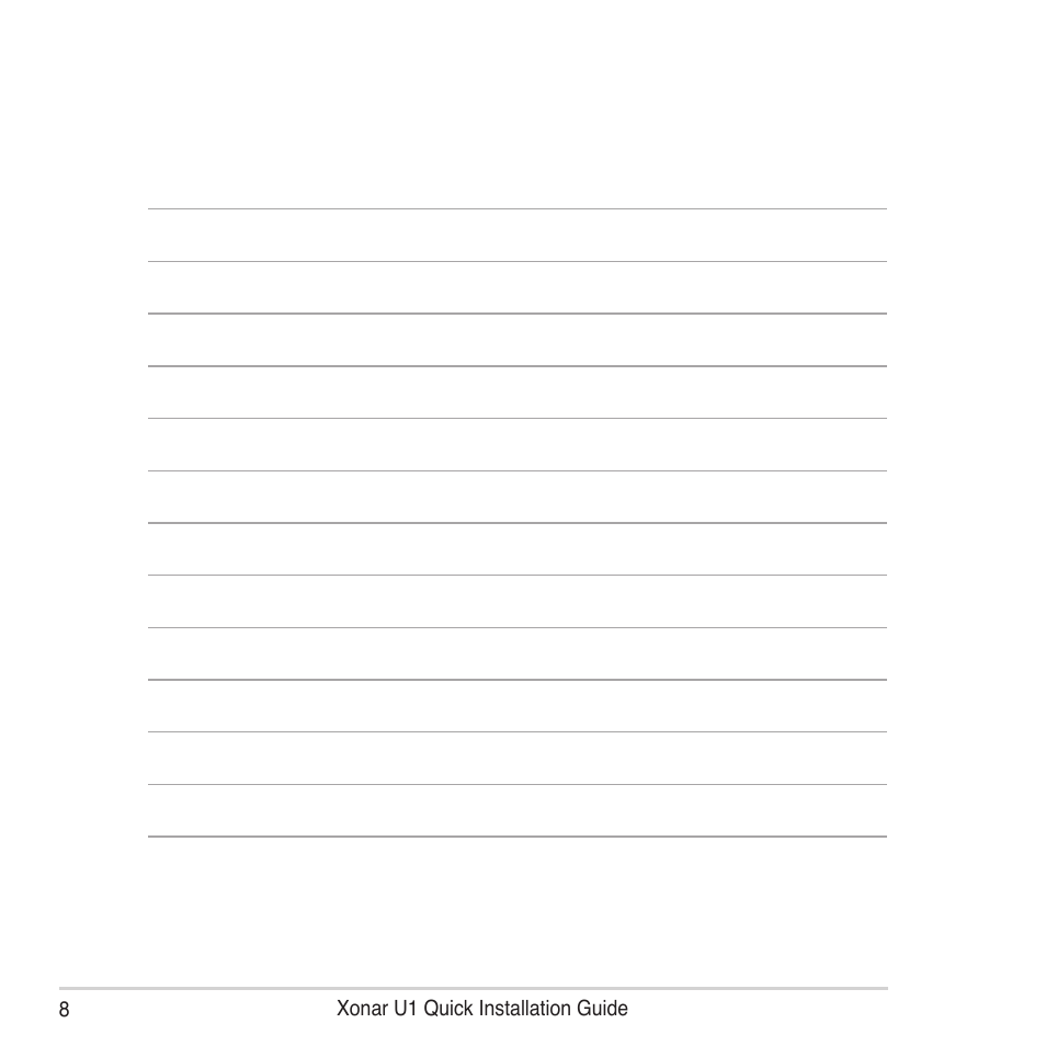 Asus Xonar U1 Lite User Manual | Page 8 / 8