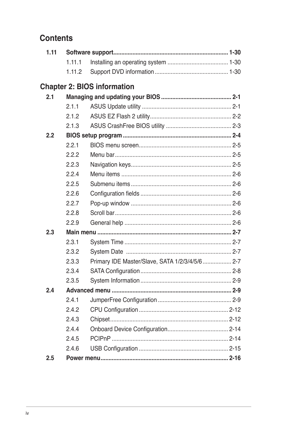 Asus M4A78LT-M User Manual | Page 4 / 64