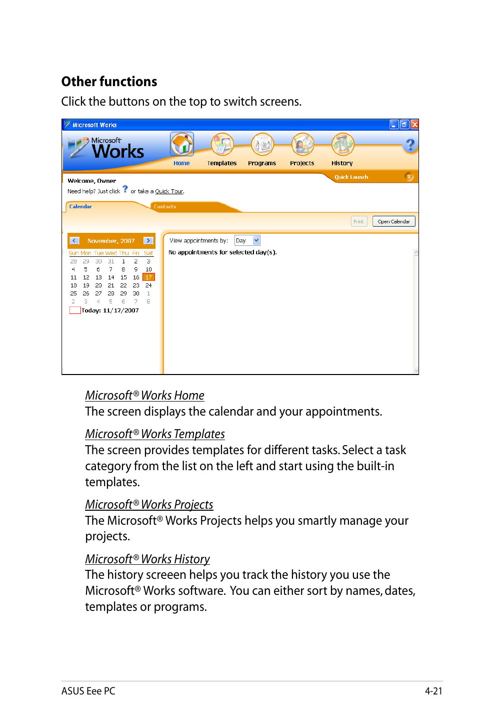 Asus Eee PC 900HD/XP User Manual | Page 61 / 80