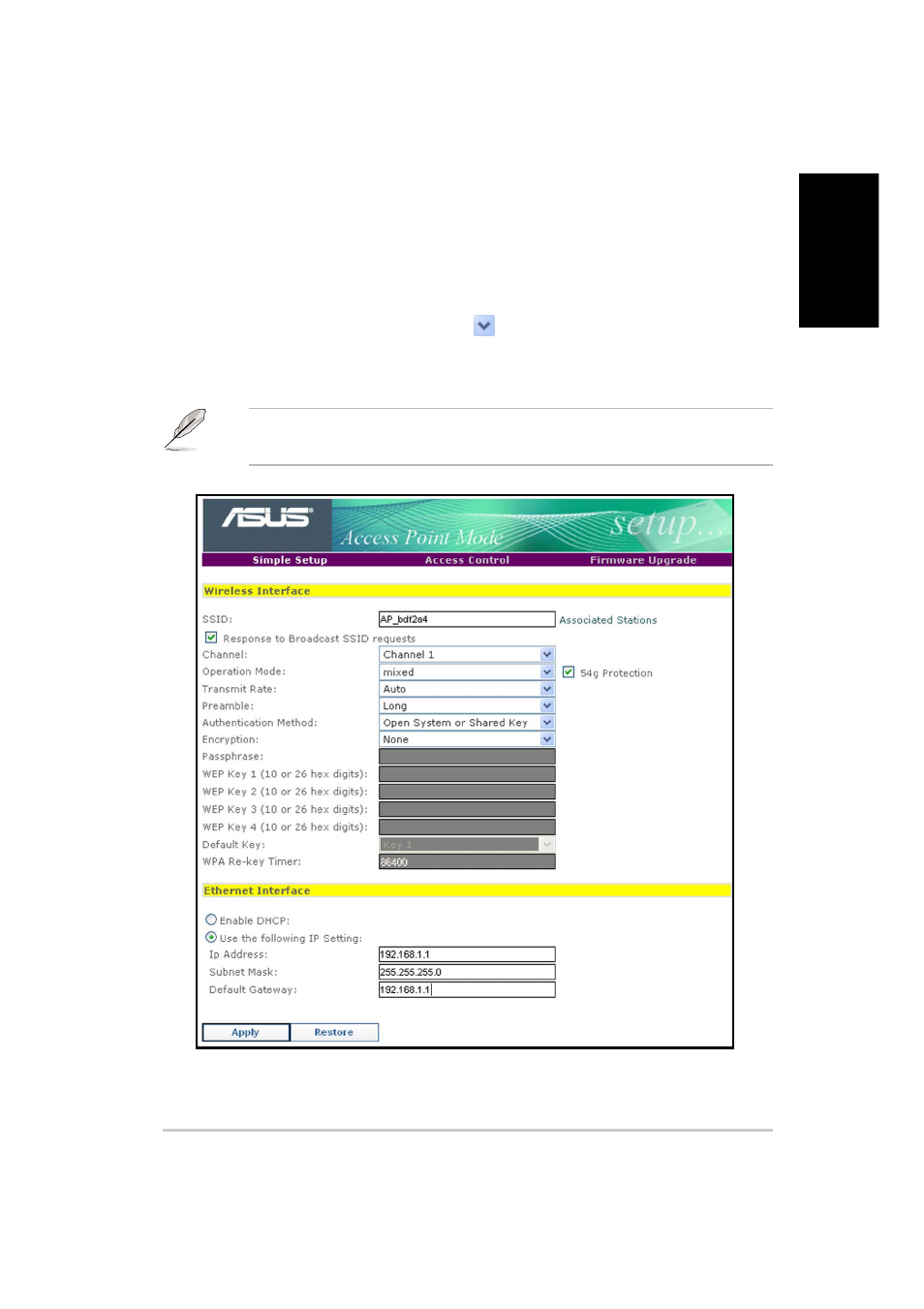 Changing the access point (ap) configuration | Asus WL-330g User Manual | Page 13 / 120