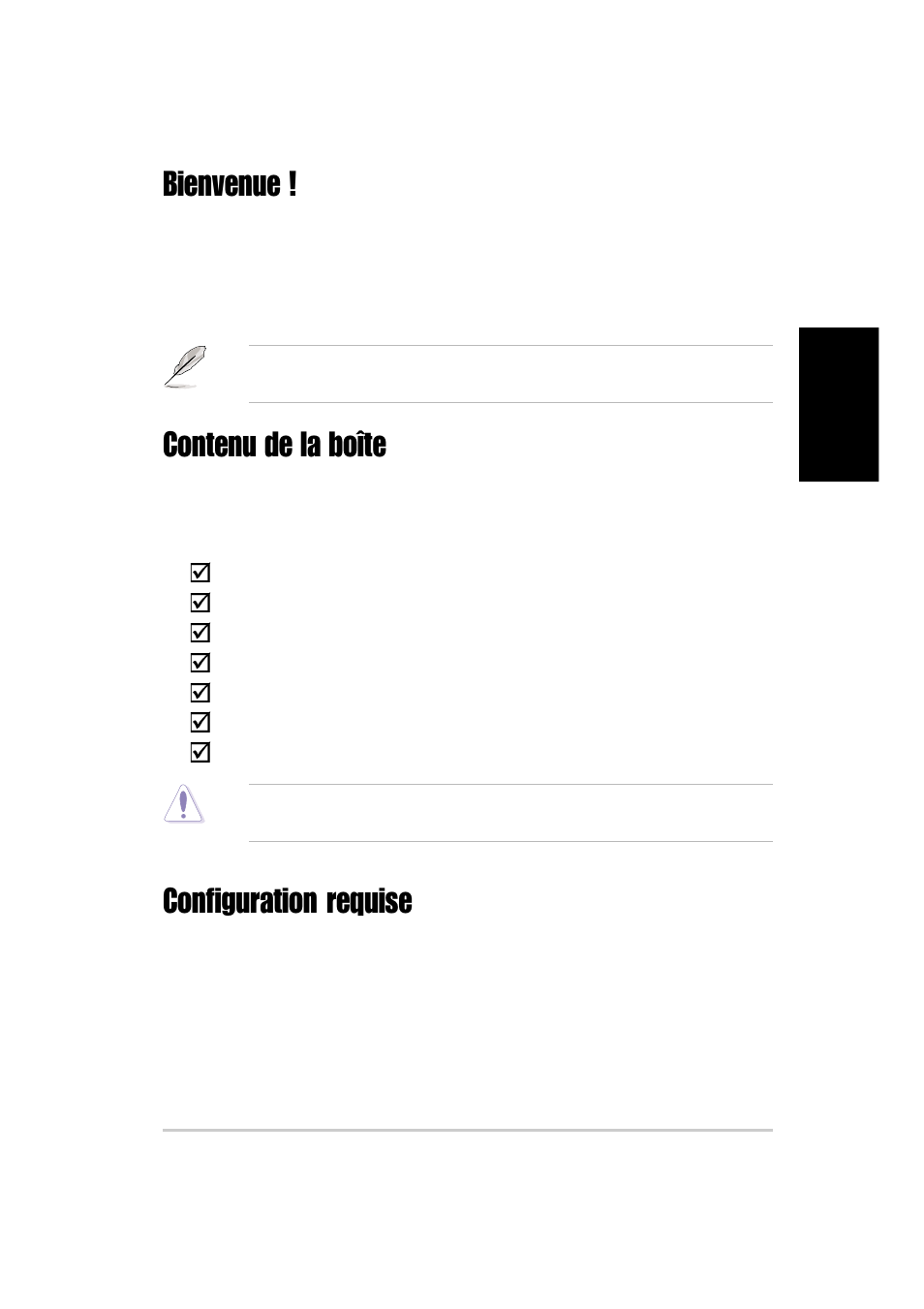 Contenu de la boîte, Configuration requise, Bienvenue | Asus WL-330g User Manual | Page 23 / 120